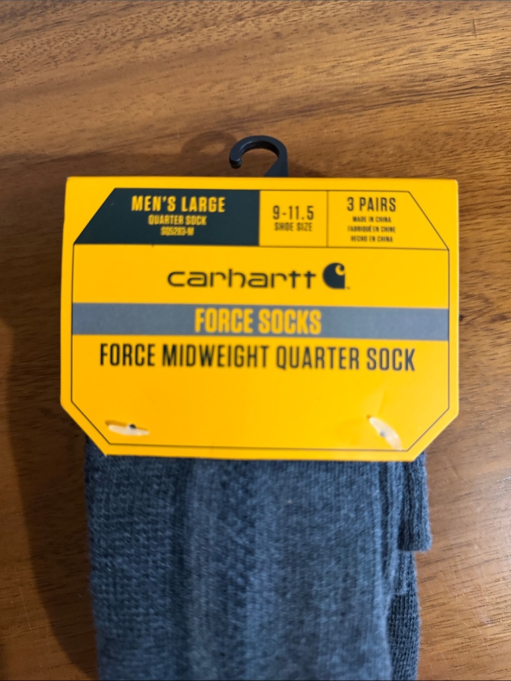 Carhartt Gray Midweight Quarter Socks - Men's Pack - Picture 2 of 6